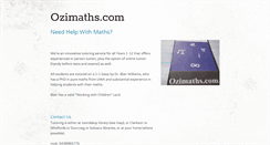 Desktop Screenshot of ozimaths.com