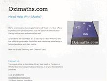 Tablet Screenshot of ozimaths.com